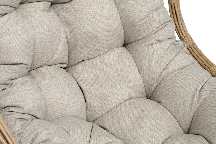 Подвесное кресло-кокон из искусственного ротанга Венеция соломенное 4sis