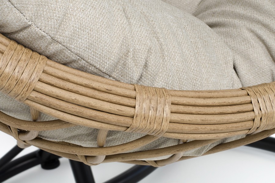 Подвесное кресло-кокон из искусственного ротанга Венеция соломенное 4sis