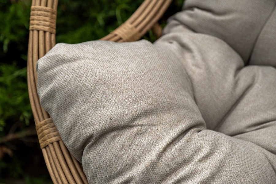 Подвесное кресло-кокон из искусственного ротанга Венеция соломенное 4sis