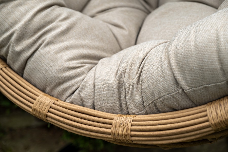 Подвесное кресло-кокон из искусственного ротанга Венеция соломенное 4sis