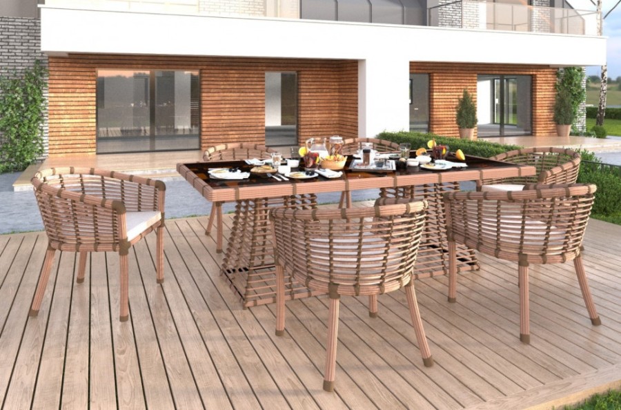 Кресло обеденное Бамбук Rotang Lux