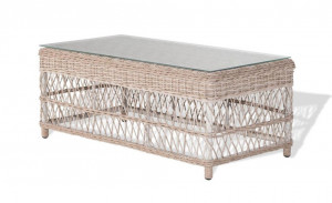 Стол журнальный из искусственного ротанга Гранд Латте бежевый 4sis