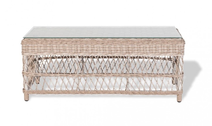Стол журнальный из искусственного ротанга Гранд Латте бежевый 4sis