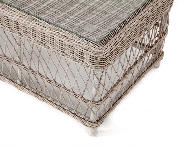 Стол журнальный из искусственного ротанга Гранд Латте бежевый 4sis