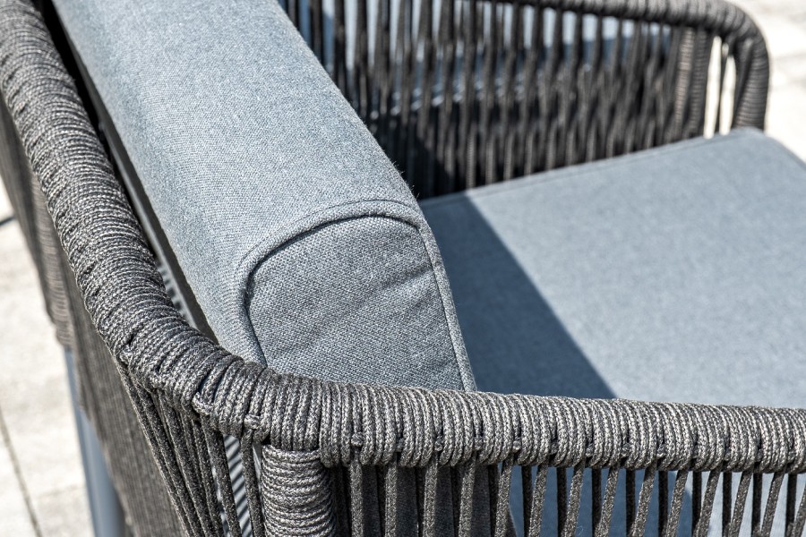 Лаунж-зона 4-местная из роупа Канны, темно-серая 4sis