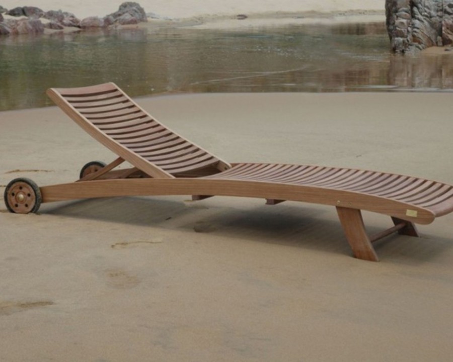 Лежак из акации Oxford Azzura