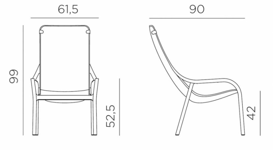 Лаунж-кресло пластиковое Net Lounge белое Nardi