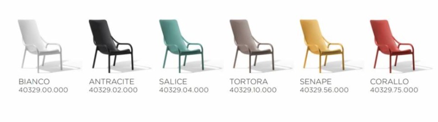 Лаунж-кресло пластиковое Net Lounge белое Nardi