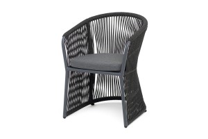 Cтул плетеный из роупа Романо, темно-серый 4sis