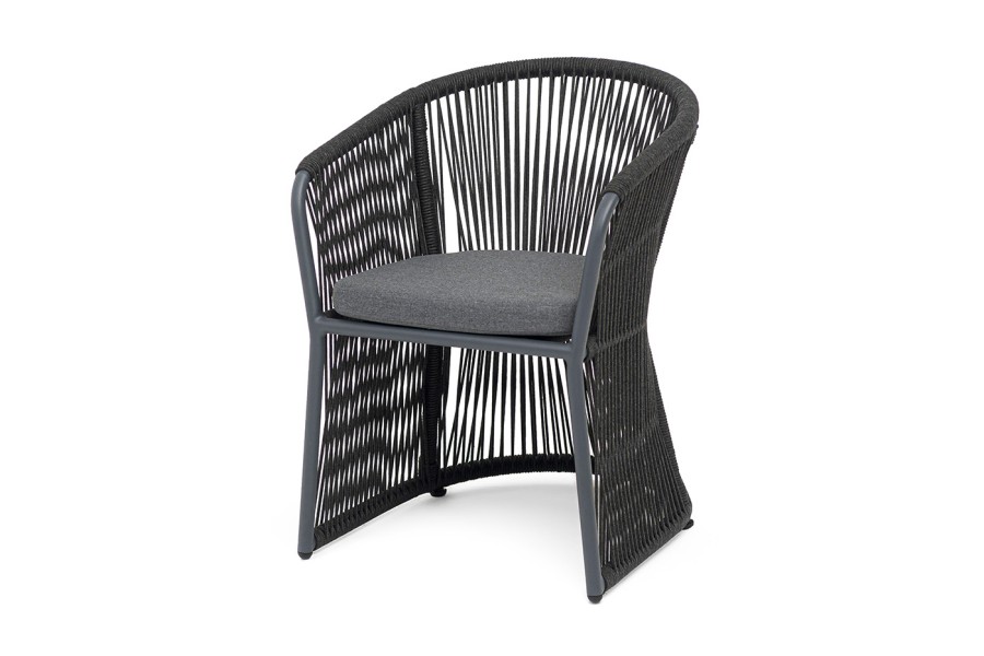 Cтул плетеный из роупа Романо, темно-серый 4sis