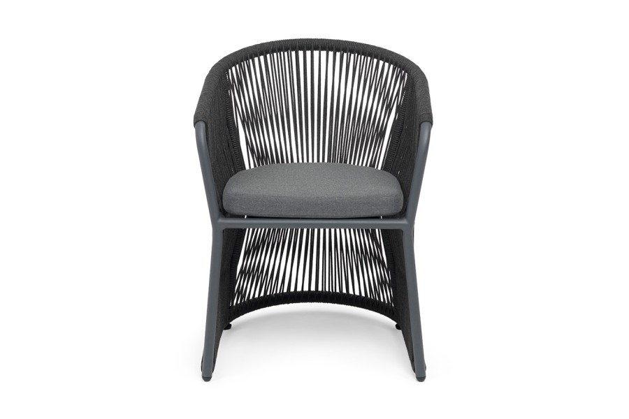 Cтул плетеный из роупа Романо, темно-серый 4sis