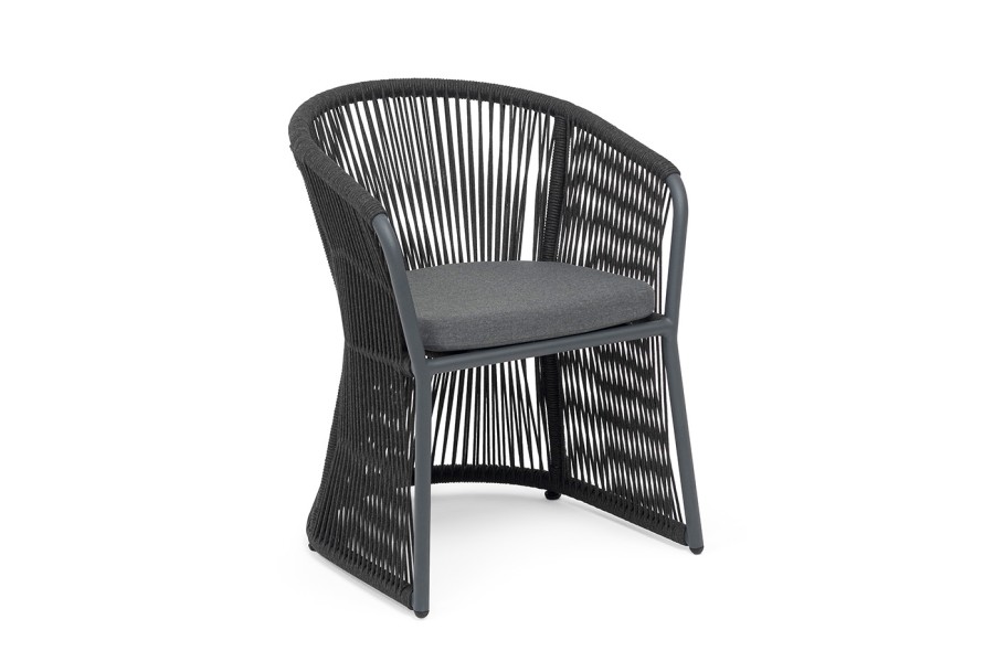 Cтул плетеный из роупа Романо, темно-серый 4sis