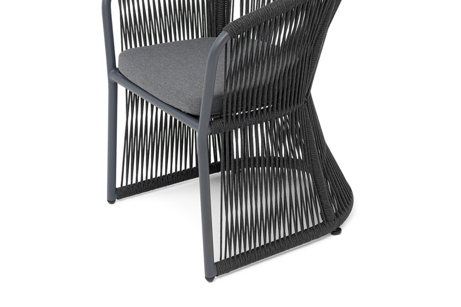 Cтул плетеный из роупа Романо, темно-серый 4sis