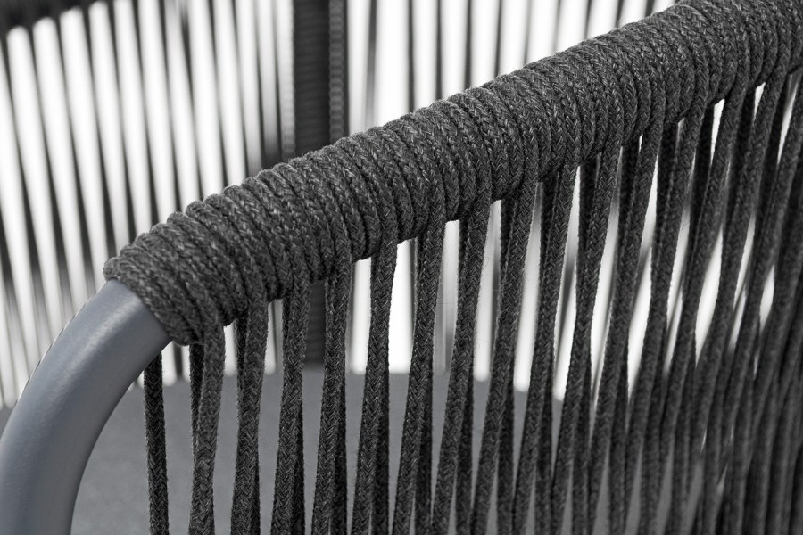 Cтул плетеный из роупа Романо, темно-серый 4sis