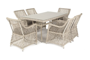 Обеденная группа Латте 160 L Beige 4sis
