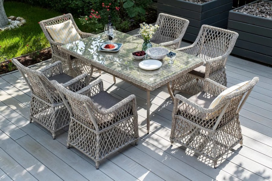 Обеденная группа Латте 160 L Beige 4sis