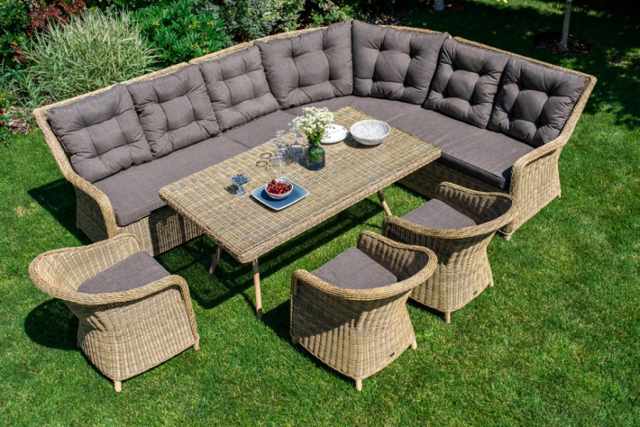 Плетеный левый модуль дивана Бергамо 4sis