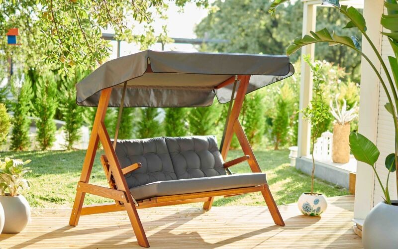 Качели Paris с серыми подушками Royal Family