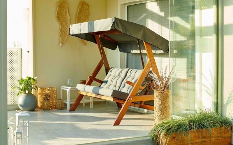 Качели Paris с серыми подушками Royal Family