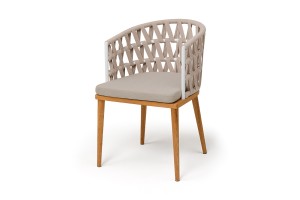  Стул плетеный из роупа Диего, бежевый 4sis