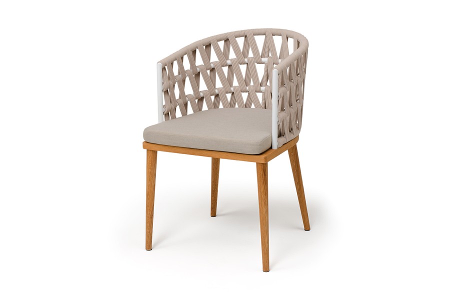  Стул плетеный из роупа Диего, бежевый 4sis