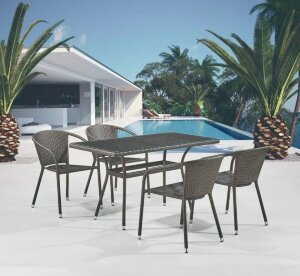 Комплект плетеной мебели T286A/Y137C-W53 Brown Афина
