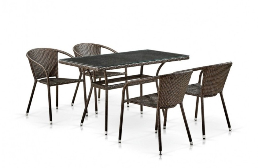 Комплект плетеной мебели T286A/Y137C-W53 Brown Афина