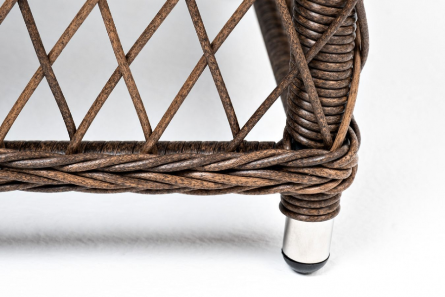 Стол журнальный из искусственного ротанга Гранд Латте коричневый 4sis