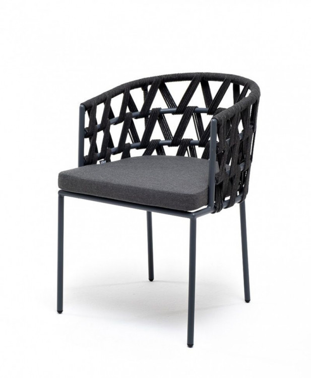 Плетеный стул из роупа Диего темно-серый 4sis
