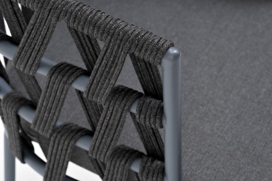 Плетеный стул из роупа Диего темно-серый 4sis