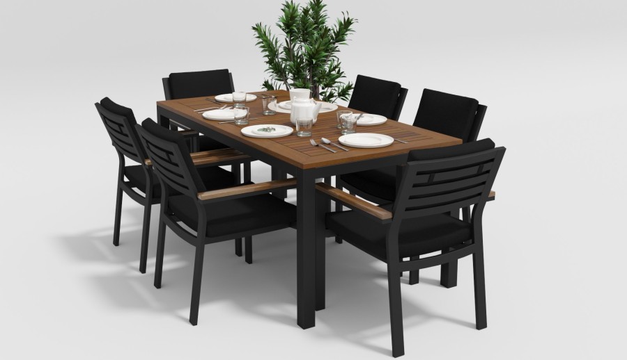 Обеденная группа Bella 180 черная Gardenini