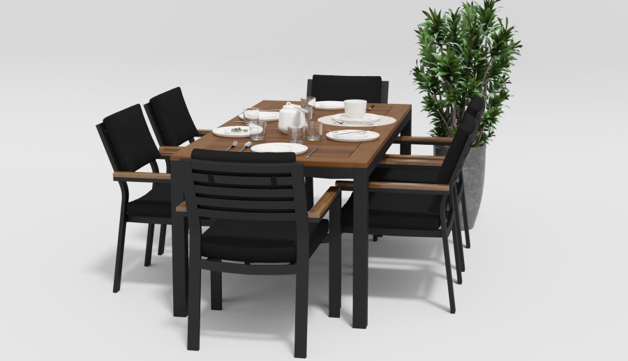 Обеденная группа Bella 180 черная Gardenini