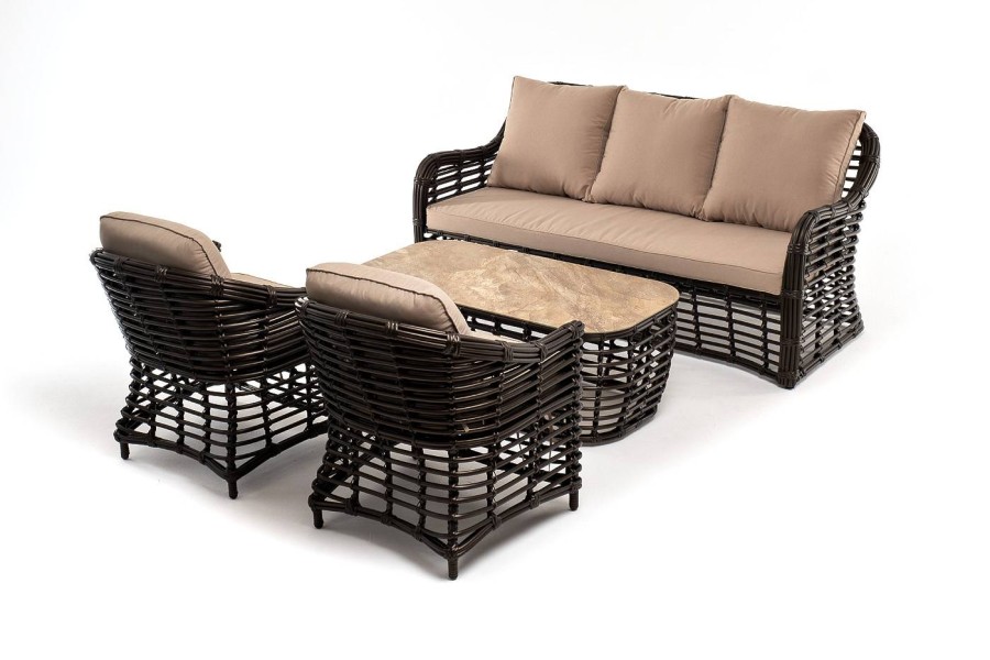 Лаунж-зона из искусственного ротанга Ницца, бронзовый 4sis