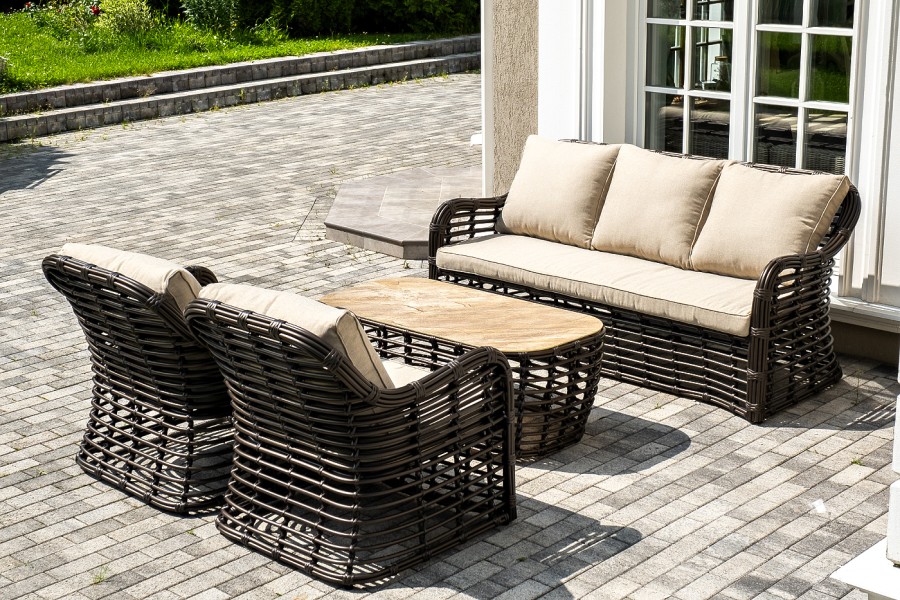 Лаунж-зона из искусственного ротанга Ницца, бронзовый 4sis