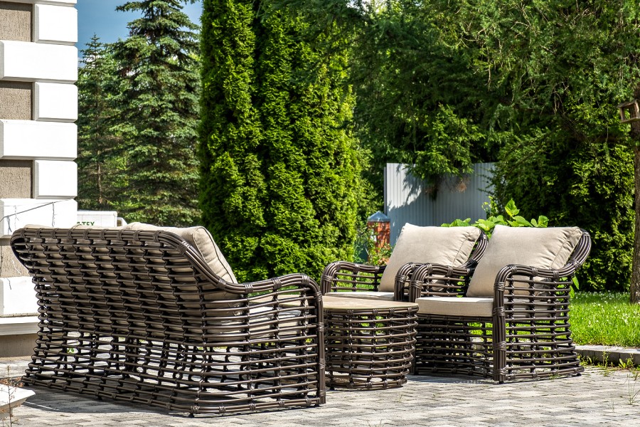 Лаунж-зона из искусственного ротанга Ницца, бронзовый 4sis