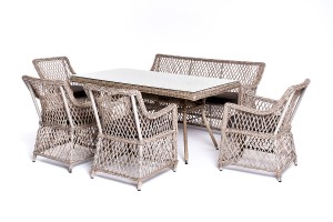 Обеденная группа Катания на 6 персон, цвет бежевый 4sis
