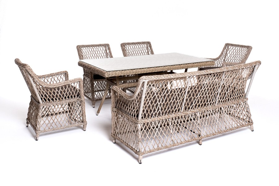 Обеденная группа Катания на 6 персон, цвет бежевый 4sis