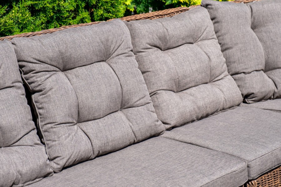 Плетеный левый модуль дивана Бергамо коричневый 4sis