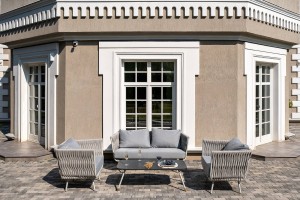 Лаунж-зона 4-местная из роупа со столом Монако 4sis