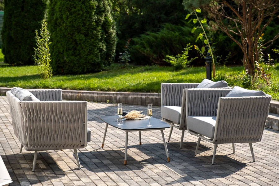 Лаунж-зона 4-местная из роупа со столом Монако 4sis