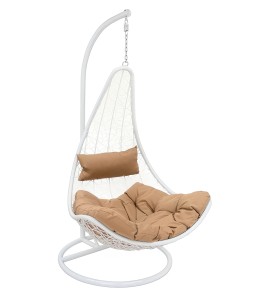 Подвесное кресло Wind White бежевое Garden story