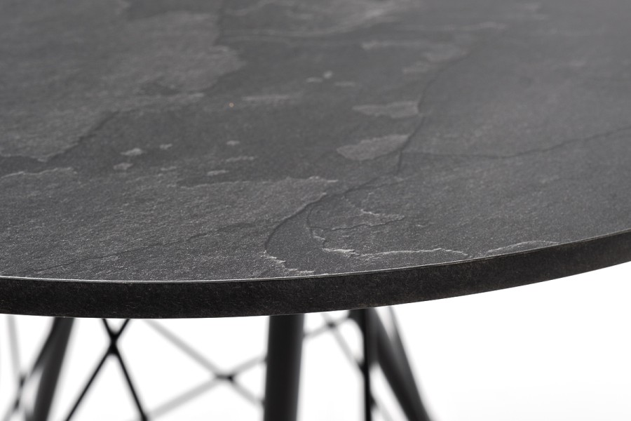 Интерьерный стол Конте из HPL круглый 70, серый гранит