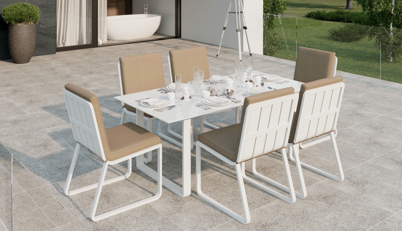 Обеденная группа Voglie-2 180 бежевая Gardenini