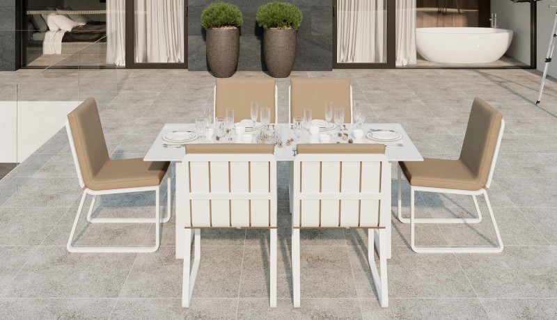 Обеденная группа Voglie-2 180 бежевая Gardenini