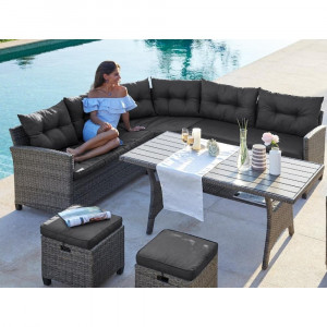 Комплект плетеной мебели AFM-307G-Grey Афина