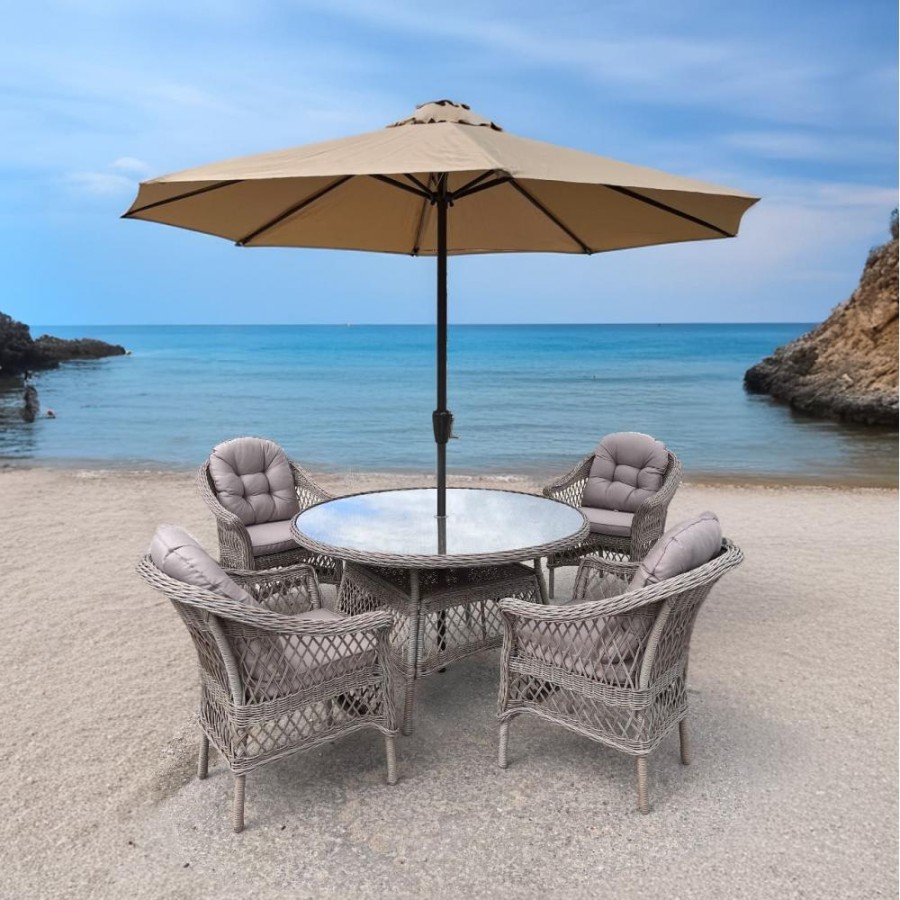 Комплект мебели T219/LV-217 Beige (4+1) с подушками в комплекте Афина