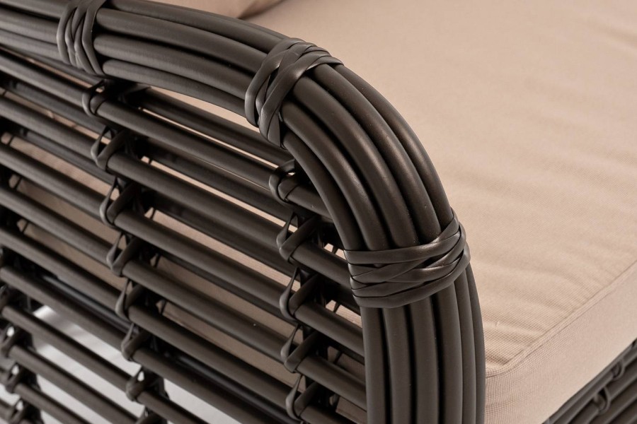 Трехместный диван из искусственного ротанга Ницца, бронзовый 4sis