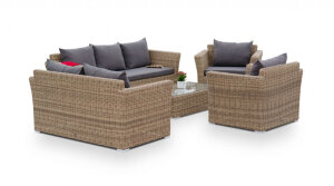 Лаунж-зона Капучино Дабл соломенная 4sis