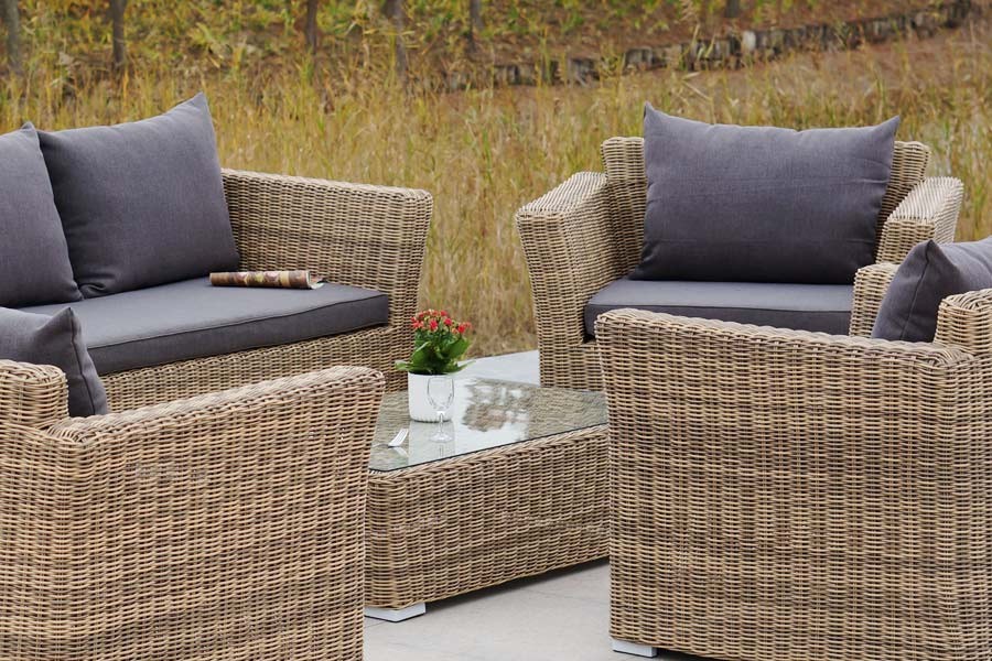 Лаунж-зона Капучино Дабл соломенная 4sis