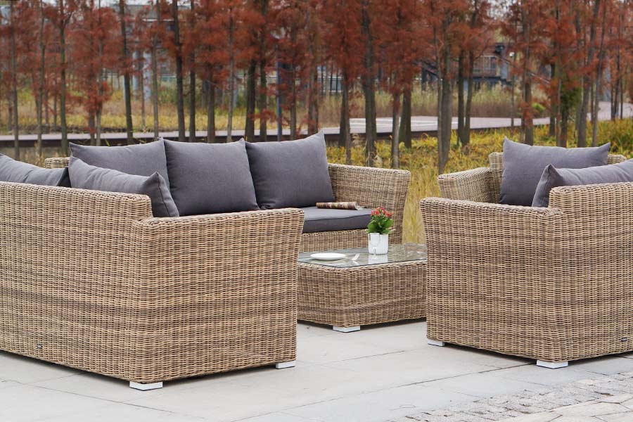 Лаунж-зона Капучино Дабл соломенная 4sis